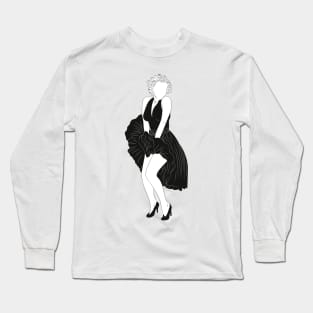 Marilyn Black and White Long Sleeve T-Shirt